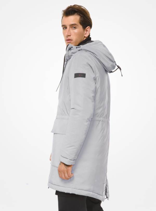 Panske Bundy Michael Kors KORS X TECH Reflective Anorak Strieborne - Oblecenie Michael Kors Akcia | IUHVE-8213